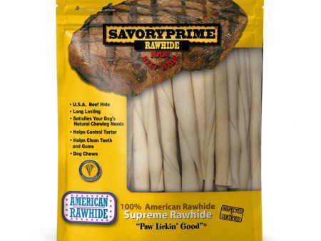 Savory Prime Pressed Rawhide Twist Sticks Natural 1ea 5 in, 30 pk Cheap