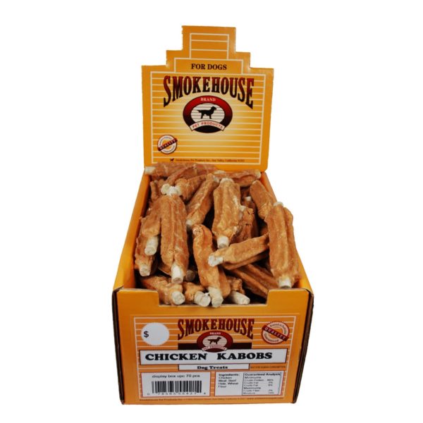 Smokehouse Chicken Kabobs Dog Treats 70ea Display, 70 ct For Sale