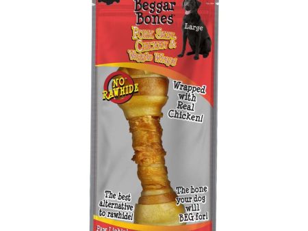 Savory Prime Beggar Bones Pork Skin, Chicken & Veggie Wraps Dog Treats 1ea LG, 3.4 oz Online