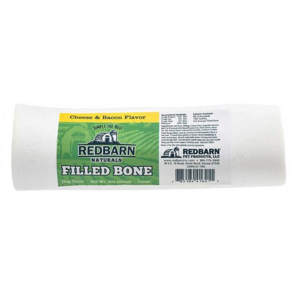 Redbarn Pet Products Naturals Filled Bone Dog Treat Cheese & Bacon 15ea LG, 15 ct on Sale