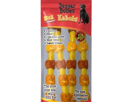 Savory Prime Beggar Bone 5 in 1 Kabobs Dog Treats 1ea 10 in, 4 pk For Sale