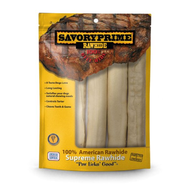 Savory Prime Supreme Rawhide Retriever Roll Natural 1ea 10 in, 4 pk Online