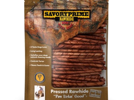 Savory Prime Pressed Rawhide Twist Sticks Beef 1ea 5 in, 100 pk Online Hot Sale