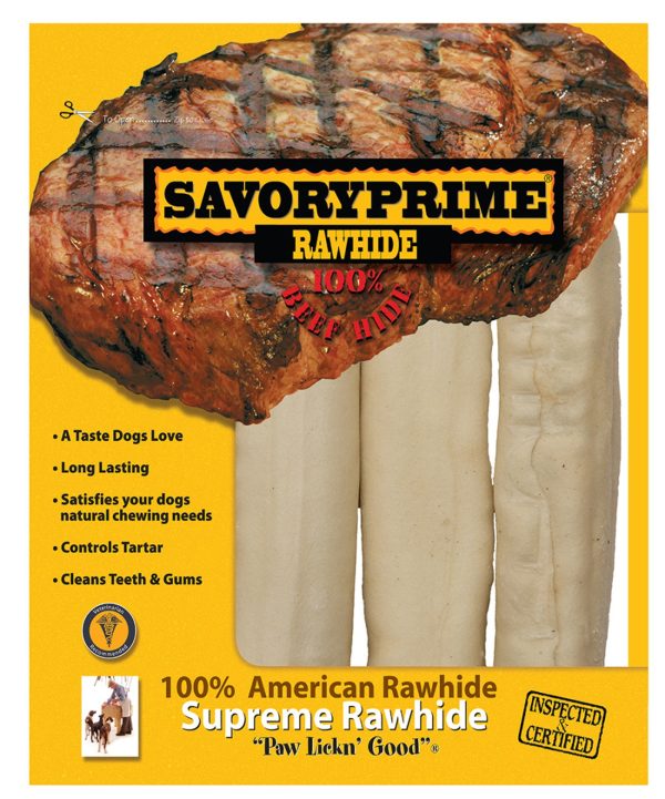 Savory Prime Supreme Rawhide Retriever Roll Natural 1ea 6-7 in, 3 pk Fashion