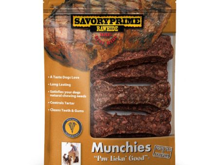 Savory Prime Munchie Bone Dog Treat Beef 1ea 3-4 in, 10 pk Supply