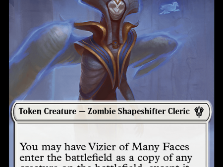 Vizier of Many Faces    Zombie Double-Sided Token [Murders at Karlov Manor Commander Tokens] Online Sale