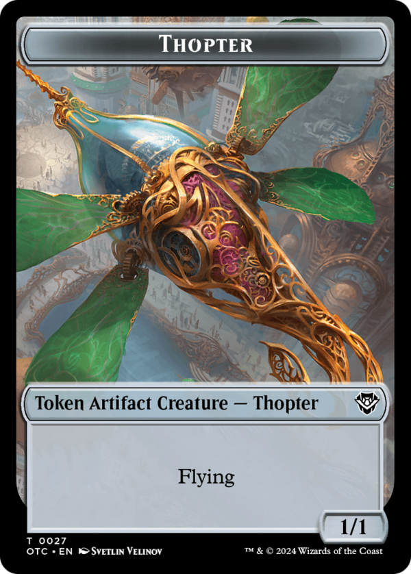 Thopter    Manifest Double-Sided Token [Outlaws of Thunder Junction Commander Tokens] For Cheap