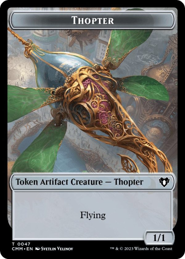 Thopter    Emblem - Daretti, Scrap Savant Double-Sided Token [Commander Masters Tokens] Supply