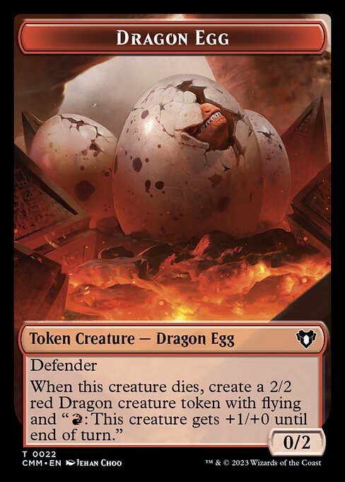 City s Blessing    Dragon Egg Double-Sided Token [Commander Masters Tokens] Sale