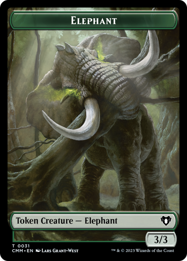 Treasure    Elephant Double-Sided Token [Commander Masters Tokens] For Discount