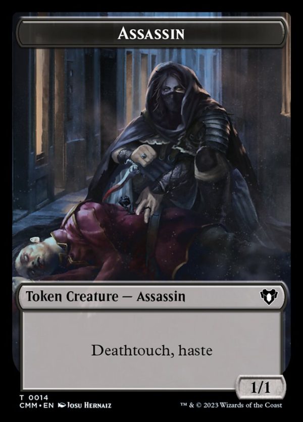 Treasure    Assassin Double-Sided Token [Commander Masters Tokens] Cheap