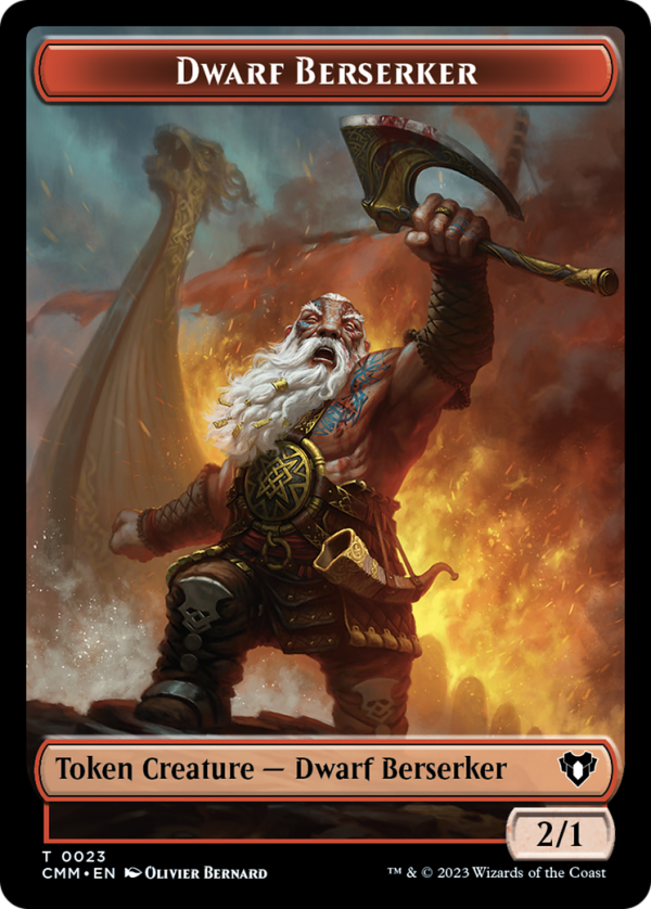 The Monarch    Dwarf Berserker Double-Sided Token [Commander Masters Tokens] Online Sale