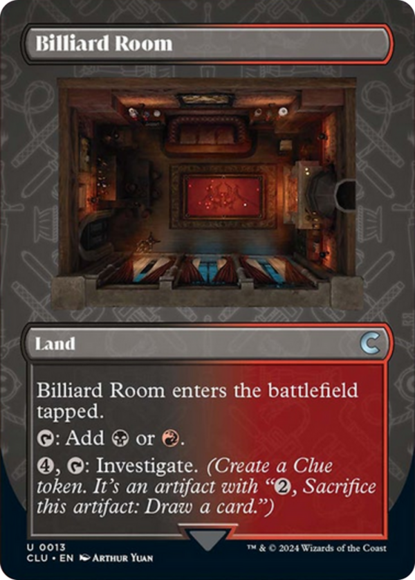 Billiard Room (Borderless) [Ravnica: Clue Edition] on Sale