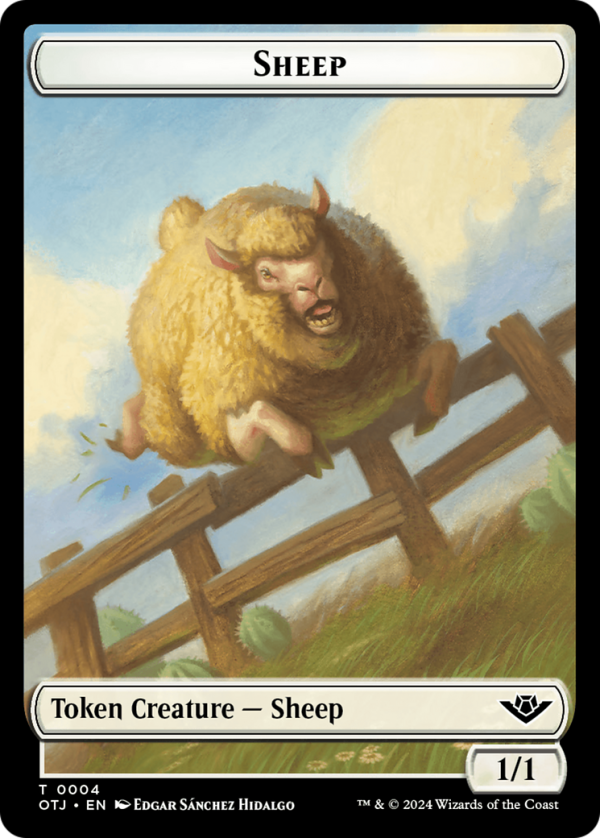 Treasure    Sheep Double-Sided Token [Outlaws of Thunder Junction Tokens] on Sale