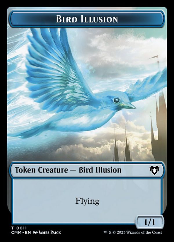 Treasure    Bird Illusion Double-Sided Token [Commander Masters Tokens] Online Sale