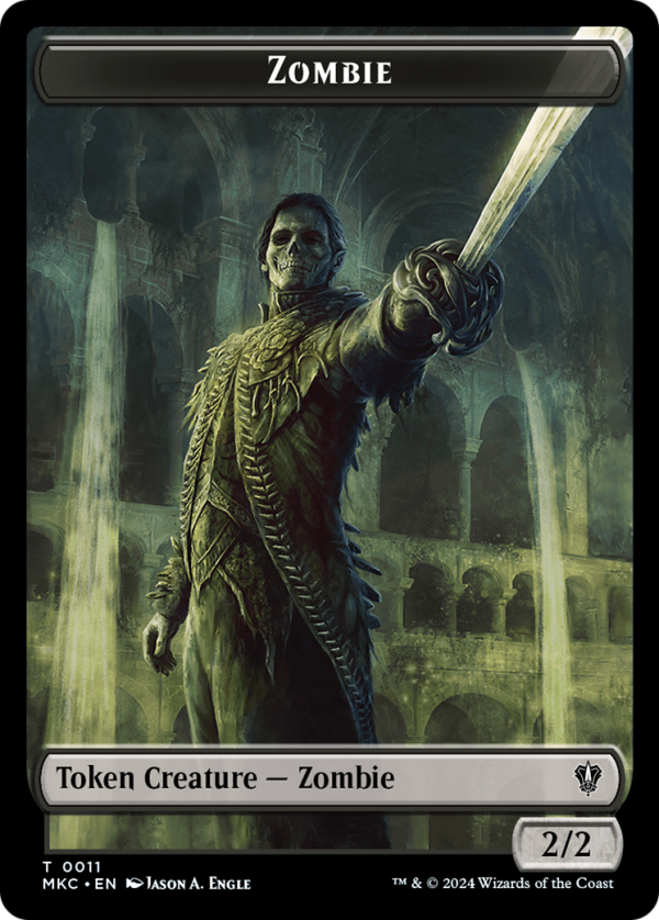 Vizier of Many Faces    Zombie Double-Sided Token [Murders at Karlov Manor Commander Tokens] Online Sale