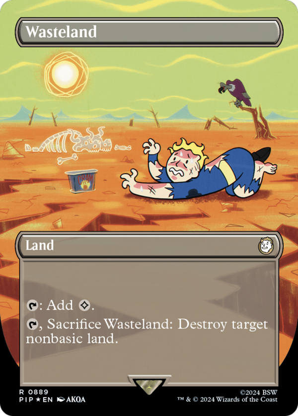 Wasteland (Borderless) (Surge Foil) [Fallout] For Sale