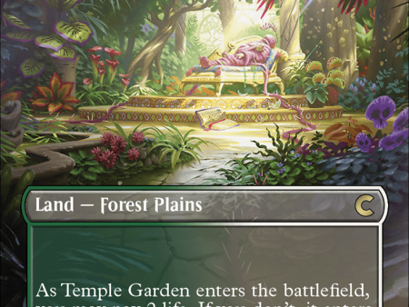 Temple Garden (Borderless) [Ravnica: Clue Edition] Cheap