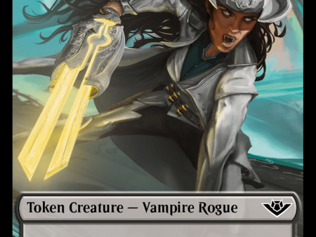 Vampire Rogue    Plot Double-Sided Token [Outlaws of Thunder Junction Tokens] Fashion