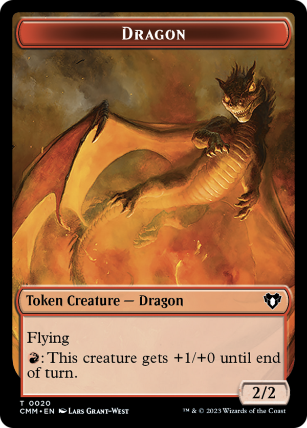 Treasure    Dragon (0020) Double-Sided Token [Commander Masters Tokens] For Discount