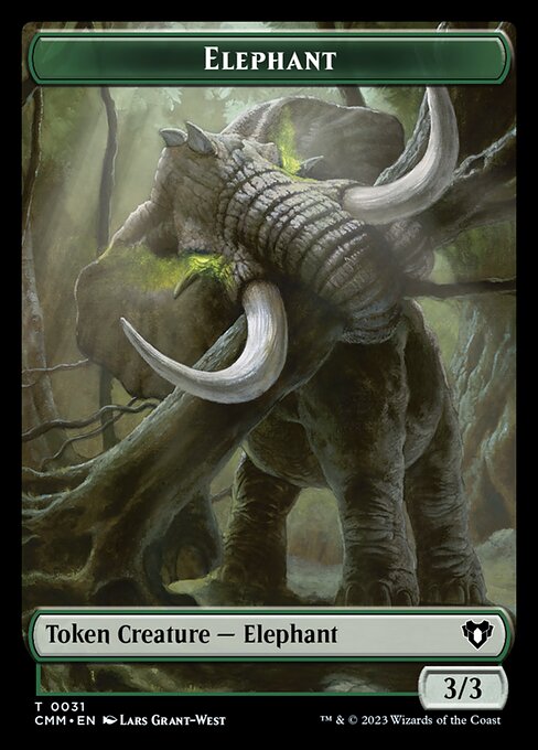 Clue    Elephant Double-Sided Token [Commander Masters Tokens] Online Hot Sale