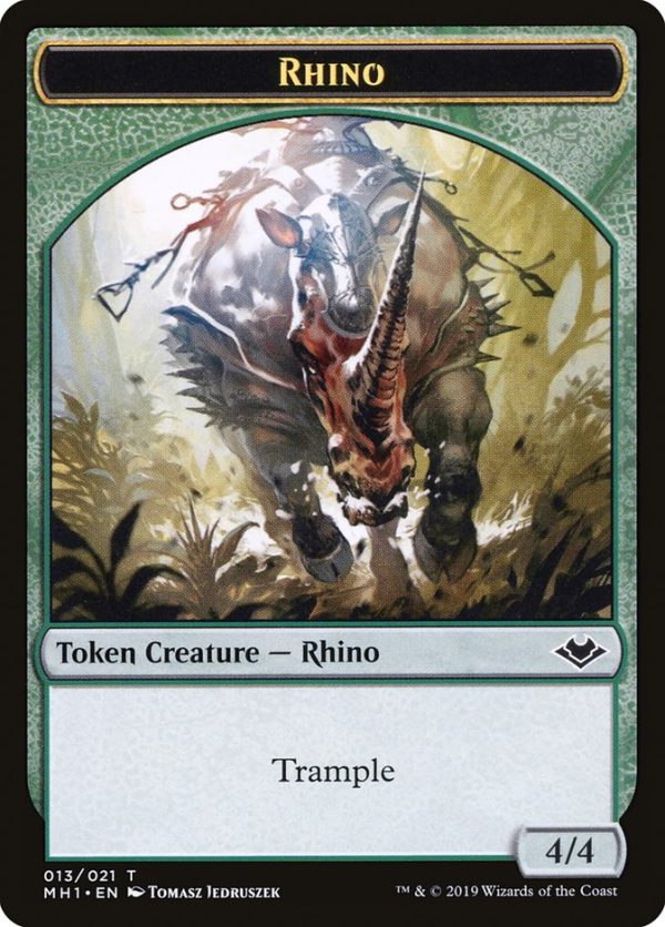 Bird (003)    Rhino (013) Double-Sided Token [Modern Horizons Tokens] Discount