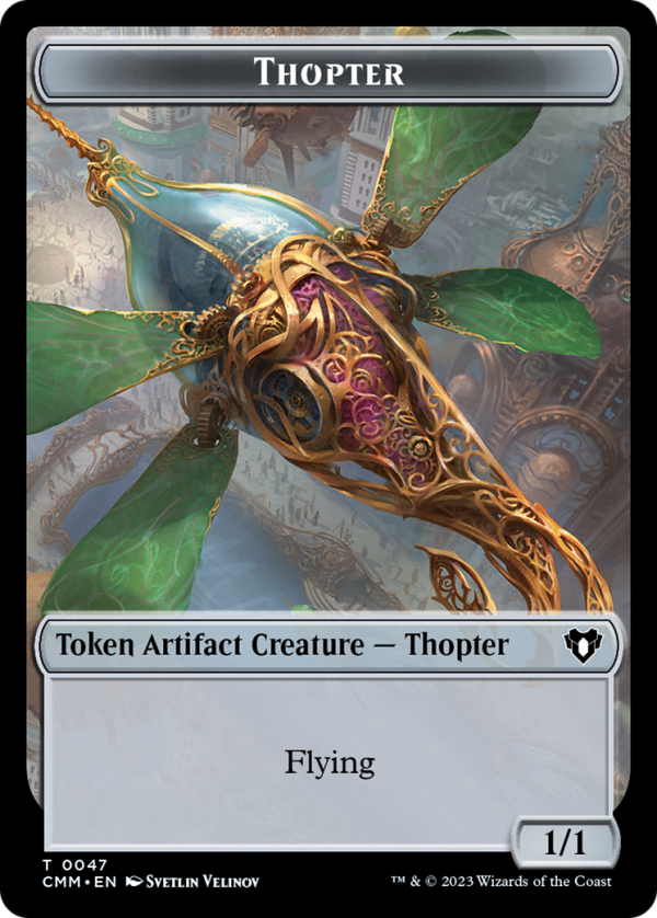 Thopter    Dragon (0020) Double-Sided Token [Commander Masters Tokens] Online Hot Sale