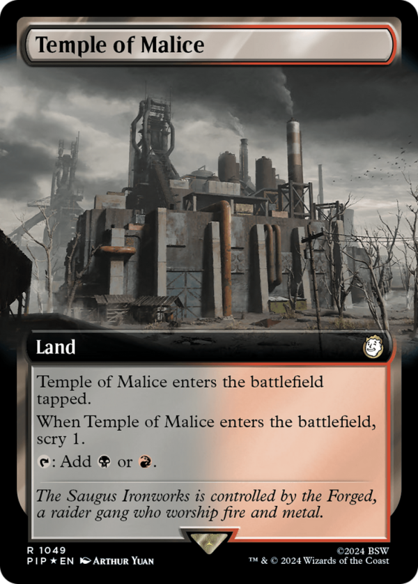 Temple of Malice (Extended Art) (Surge Foil) [Fallout] Sale