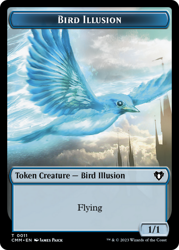 Bird    Bird Illusion Double-Sided Token [Commander Masters Tokens] Fashion