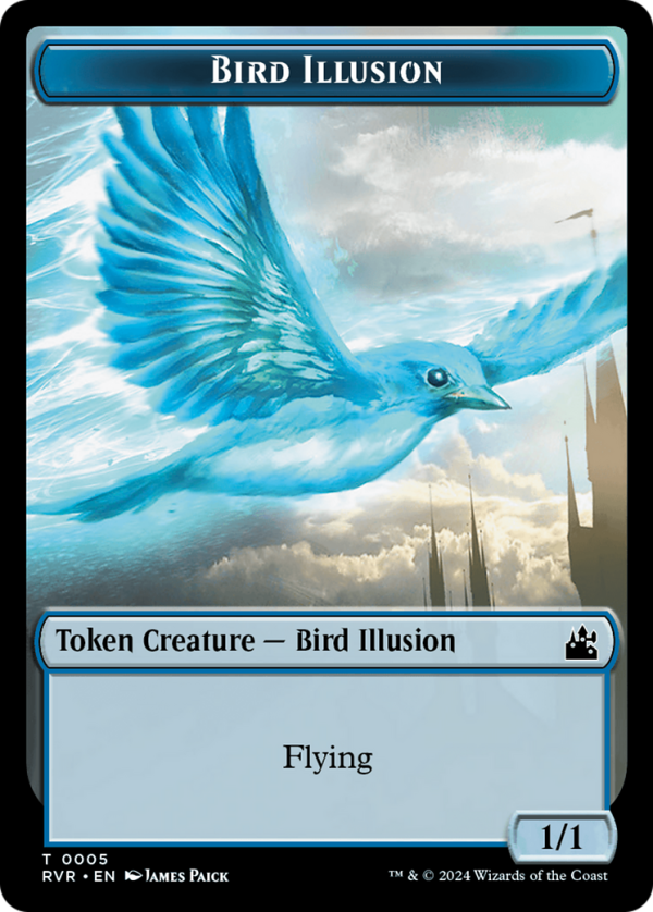 Bird    Bird Illusion Double-Sided Token [Ravnica Remastered Tokens] Cheap