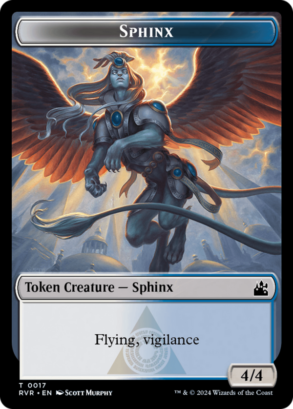 Bird    Sphinx Double-Sided Token [Ravnica Remastered Tokens] For Sale