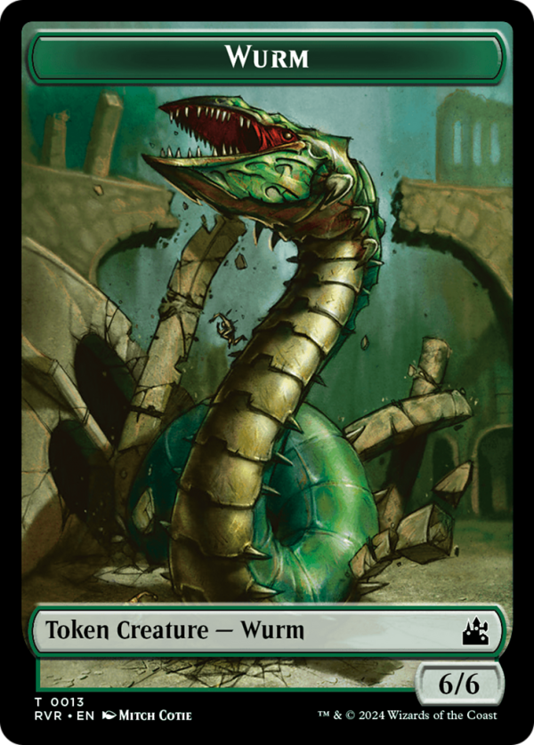 Bird    Wurm Double-Sided Token [Ravnica Remastered Tokens] For Sale