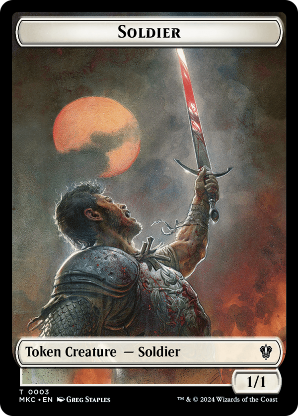 Construct    Soldier Double-Sided Token [Murders at Karlov Manor Commander Tokens] Cheap