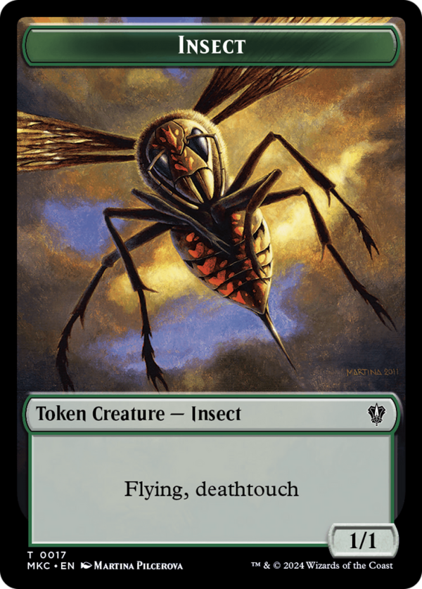 Clue    Insect (0017) Double-Sided Token [Murders at Karlov Manor Commander Tokens] on Sale