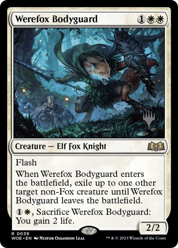 Werefox Bodyguard (Promo Pack) [Wilds of Eldraine Promos] For Sale