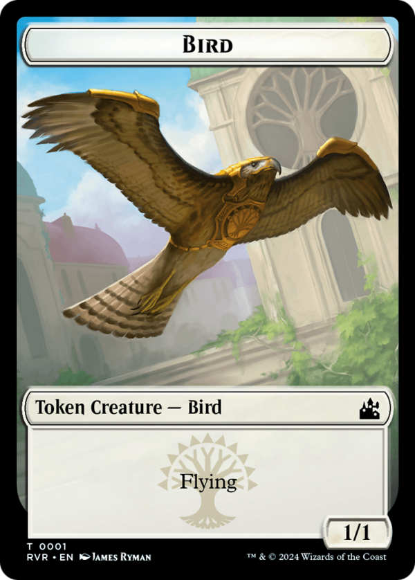 Bird    Soldier Double-Sided Token [Ravnica Remastered Tokens] Supply