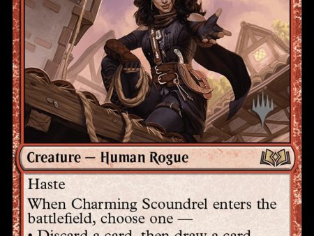 Charming Scoundrel (Promo Pack) [Wilds of Eldraine Promos] on Sale