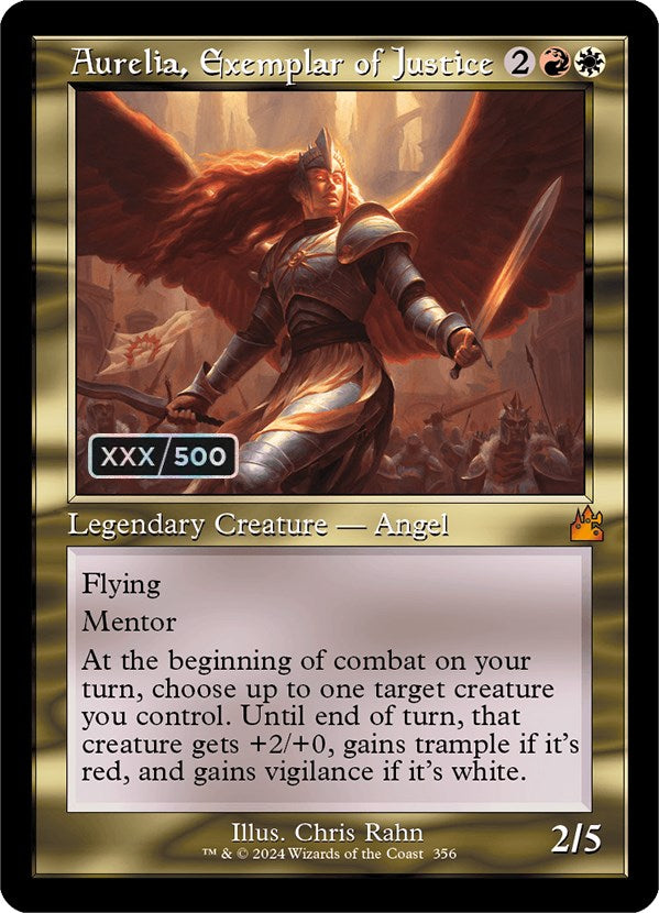 Aurelia, Exemplar of Justice (Retro) (Serialized) [Ravnica Remastered] Fashion