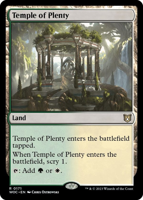 Temple of Plenty [Wilds of Eldraine Commander] Discount