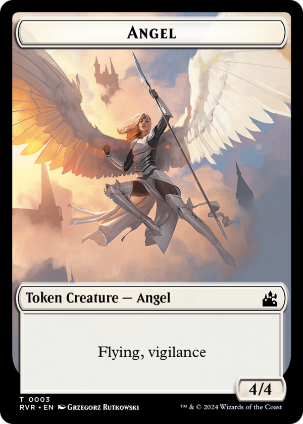 Bird    Angel (0003) Double-Sided Token [Ravnica Remastered Tokens] Discount