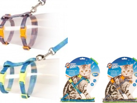 CAT HARNESS-LEAD RETRO DOTS For Sale